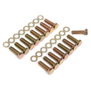 TRANS-DAPT PERFORMANCE PRODUCTS INTAKE MANIFOLD BOLTS; 3/8 IN.-16 X 1-1/4 IN. HEX HEAD (16 BOLTS); GRADE 8- YELLOW ZINC