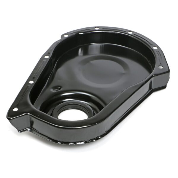 TRANS-DAPT PERFORMANCE PRODUCTS TIMING COVER STEEL 1977-1981 IRON DUKE- BLACK POWDER COATED