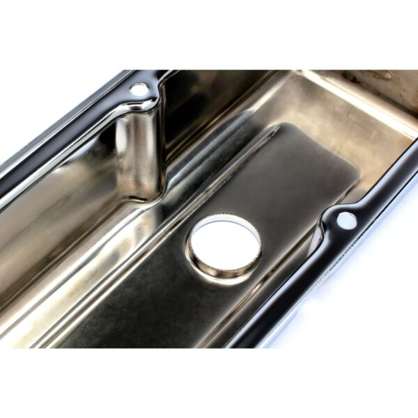 TRANS-DAPT PERFORMANCE PRODUCTS TRADITIONAL DESIGN VALVE COVERS; SHORT; 1958-1986 SB CHEVY 283-350- CHROME