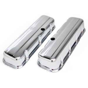 TRANS-DAPT PERFORMANCE PRODUCTS TRADITIONAL DESIGN VALVE COVERS; TALL; 1965-2000 BB CHEVY 396-502- CHROME