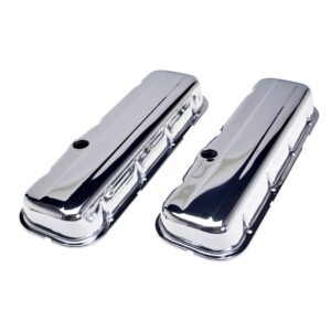 TRANS-DAPT PERFORMANCE PRODUCTS TRADITIONAL DESIGN VALVE COVERS; SHORT; 1965-2000 BB CHEVY 396-502- CHROME