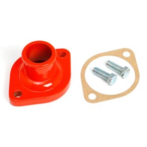TRANS-DAPT PERFORMANCE PRODUCTS MOPAR V8 WATER NECK (THERMOSTAT HOUSING); ORANGE POWDER-COATED