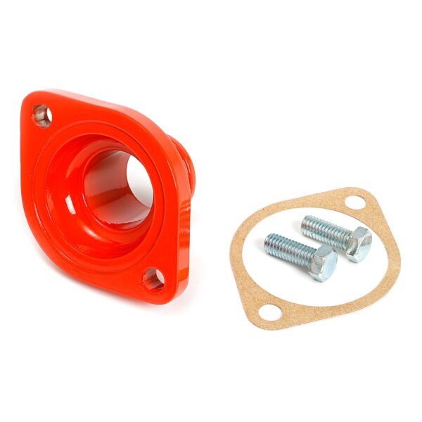 TRANS-DAPT PERFORMANCE PRODUCTS MOPAR V8 WATER NECK (THERMOSTAT HOUSING); ORANGE POWDER-COATED