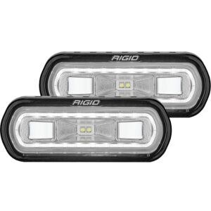 RIGID SR-L Series Off-Road Spreader Pod, 3 Wire, Surface Mount, White Halo, Pair