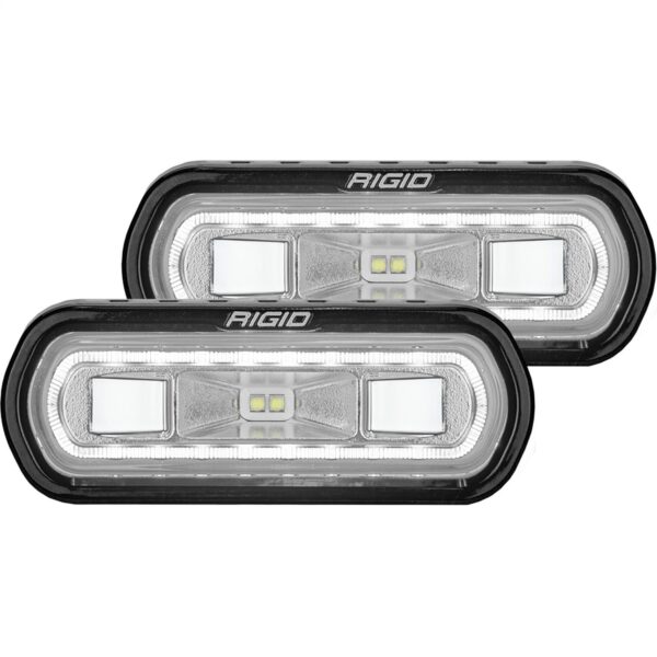 RIGID SR-L Series Off-Road Spreader Pod, 3 Wire, Surface Mount, White Halo, Pair