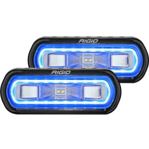 RIGID SR-L Series Off-Road Spreader Pod, 3 Wire, Surface Mount, Blue Halo, Pair