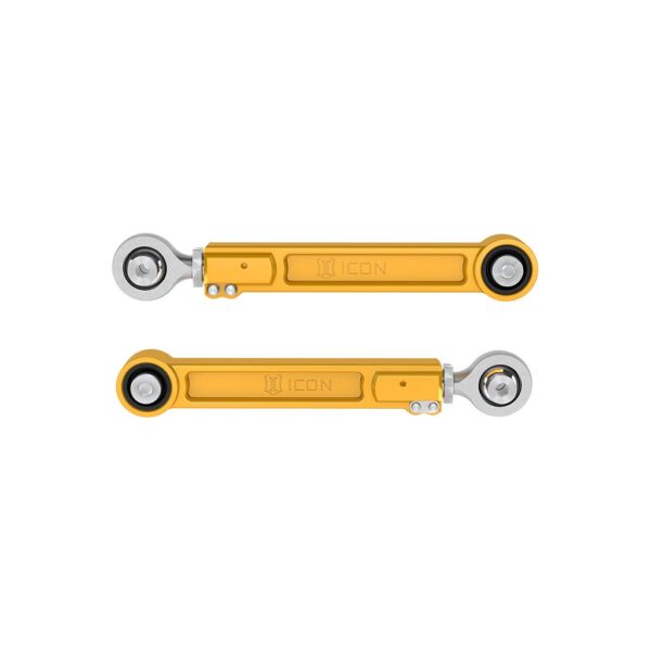 ICON 2022-2025 Toyota Tundra/2023-2025 Toyota Sequoia/2024-2025 Toyota Tacoma/2024 Toyota Land Cruiser 250 Series/2024 Lexus GX550, Rear, Billet Upper Link Kit, Gold Anodizing