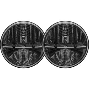 RIGID 7 Inch Round Heated Headlight Kit, Non JK Version, Pair