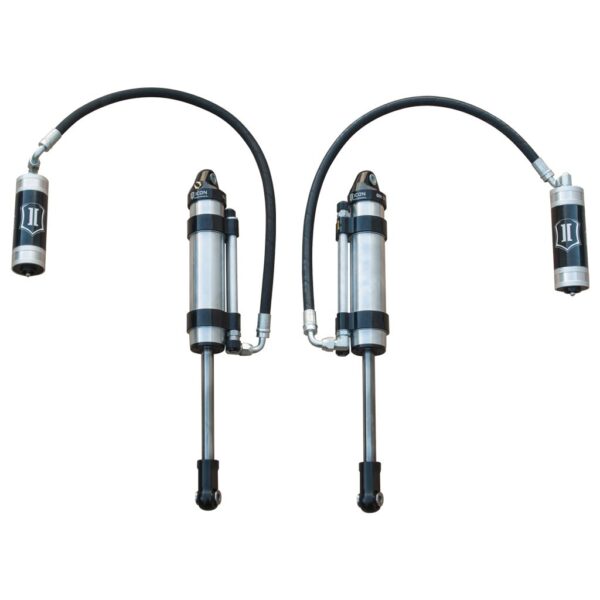 ICON 2007-2014 Toyota FJ Cruiser/2003-2024 Toyota 4Runner/2003-2009 Lexus GX470, 0-3.5” Lift, 2.5 VS Omega Bypass Remote Reservoir, Front Secondary Shocks Pair