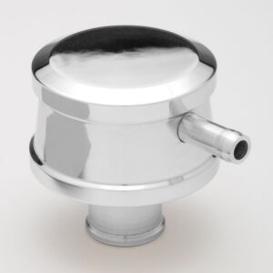 TRANS-DAPT PERFORMANCE PRODUCTS PUSH-IN VALVE COVER BREATHER W/PCV; PLAIN: FOR 1-1/4 IN. HOLE- ALUMINUM