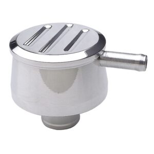 TRANS-DAPT PERFORMANCE PRODUCTS PUSH-IN VALVE COVER BREATHER W/PCV; PINSTRIPES (BALL-MILLED); FOR 1-1/4 IN. HOLE- ALUMINUM