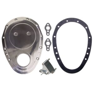 TRANS-DAPT PERFORMANCE PRODUCTS ALUMINUM TIMING CHAIN COVER WITH GASKET AND TIMING TAB- CHEVY 4.3L V6 OR SB V8 (NOT FOR LT1)