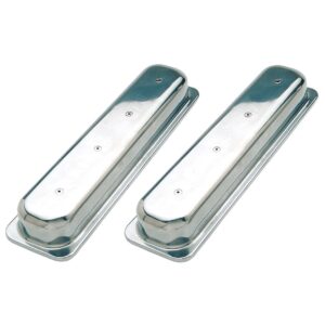 TRANS-DAPT PERFORMANCE PRODUCTS POLISHED ALUMINUM VALVE COVERS; SHORT- 1987 & UP - SB CHEVROLET 305-350- PLAIN (NO HOLES)