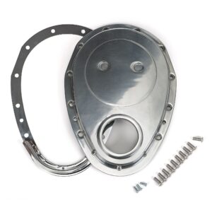 TRANS-DAPT PERFORMANCE PRODUCTS 2 PC. ALUMINUM TIMING COVER KIT; SB CHEVY 283-350, 4.3L V6