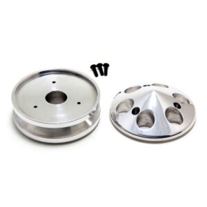 TRANS-DAPT PERFORMANCE PRODUCTS ALTERNATOR PULLEY; 1955-1985 CHEVROLET 283-350; ALL WATER PUMPS- POLISHED ALUMINUM