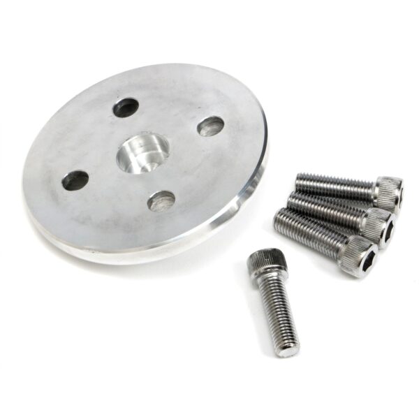 TRANS-DAPT PERFORMANCE PRODUCTS WATER PUMP PULLEY NOSE; GROOVE; 1955-1968 CHEVROLET 283-350; SHORT WATER PUMP- POLISHED ALUMINUM