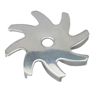 TRANS-DAPT PERFORMANCE PRODUCTS ALTERNATOR PULLEY FAN; GM AND FORD ALTERNATORS (PASSENGER CARS ONLY)- POLISHED ALUMINUM
