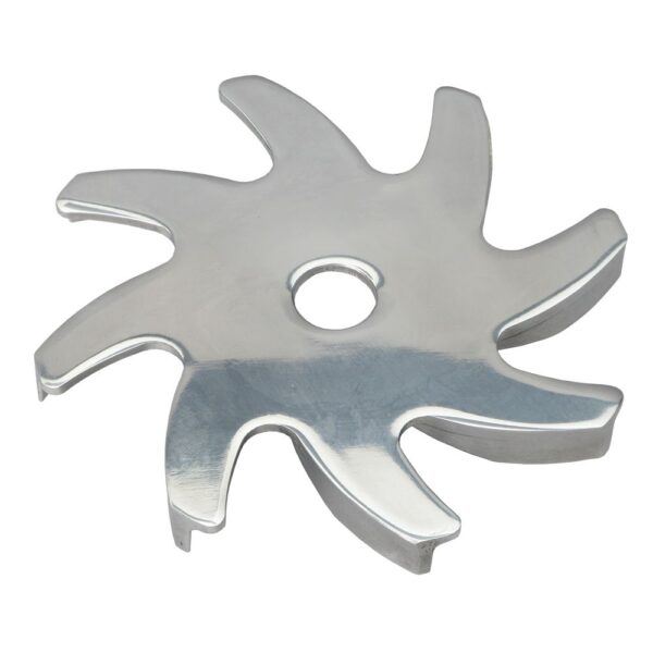 TRANS-DAPT PERFORMANCE PRODUCTS ALTERNATOR PULLEY FAN; GM AND FORD ALTERNATORS (PASSENGER CARS ONLY)- POLISHED ALUMINUM