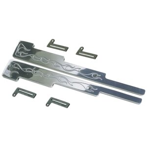 TRANS-DAPT PERFORMANCE PRODUCTS UNIVERSAL FIT WIRE LOOMS WITH BALL MILLED FLAMES. FITS WIRES UP TO 8MM