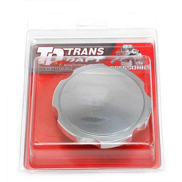 TRANS-DAPT PERFORMANCE PRODUCTS POLISHED ALUMINUM RADIATOR CAP WITH NOTCHED EDGE; 16 LB PRESSURE LIMIT