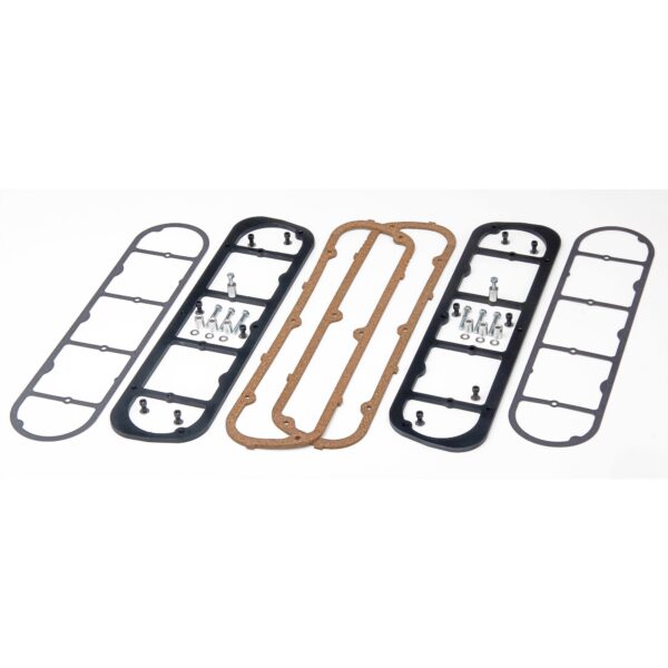 TRANS-DAPT PERFORMANCE PRODUCTS LS ENGINE VALVE COVER ADAPTERS; 62-85 SB FORD 289-351W & 5.0L ENGINE VALVE COVERS TO LS HEADS