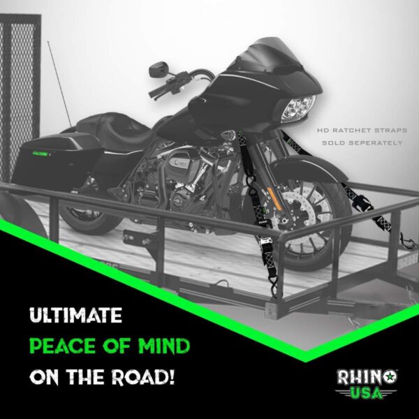 RHINO USA SOFT LOOPS MOTORCYCLE TIE-DOWN SET 4-PACK GRAY
