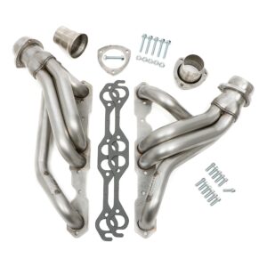 HEDMAN HEDDERS 67-87 C10/C20 TRUCKS AND SUVS WITH SB CHEVY; UNCOATED 304 STAINLESS STEEL HEADERS; 1-5/8 IN. TUBE DIA.; 3 IN. COLL.; MID-LENGTH DESIGN