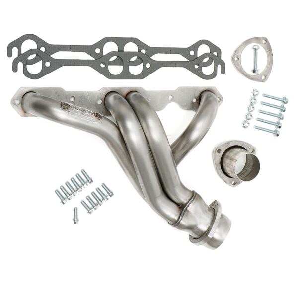 HEDMAN HEDDERS 67-87 C10/C20 TRUCKS AND SUVS WITH SB CHEVY; UNCOATED 304 STAINLESS STEEL HEADERS; 1-5/8 IN. TUBE DIA.; 3 IN. COLL.; MID-LENGTH DESIGN