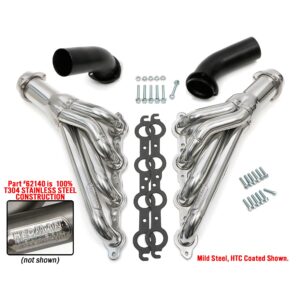 HEDMAN HEDDERS HEDMAN HEADERS 1968-72 CHEVELLE/EL CAMINO (AND RELATED A-BODIES) LS SWAP HEADERS; AUTO TRANSMISSION; 1-3/4 IN. MID-LENGTH TUBE; 3 IN. BALL/SOCKET COLLECTOR- 304 Stainless Steel