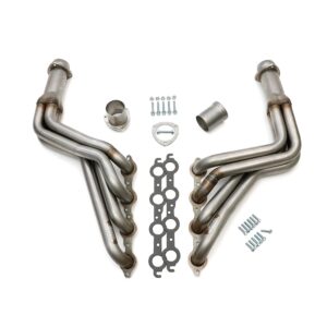 HEDMAN HEDDERS 1968-72 CHEVELLE/EL CAMINO (AND RELATED A-BODIES) LS SWAP HEADERS; AUTO TRANSMISSION; 1-3/4 IN. LONG TUBE; 3 IN. BALL/SOCKET COLLECTOR- UNCOATED T304 STAINLESS STEEL