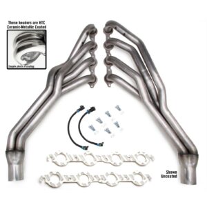 HEDMAN HEDDERS T304 STAINLESS STEEL RACE HEADERS; 2010-15 CAMARO 6.2L / 7.0L; LONG TUBE DESIGN; 1-3/4 IN. TUBE DIAMETER; SLIP-ON STYLE RACE COLLECTORS- HTC POLISHED SILVER CERAMIC-METALLIC FINISH