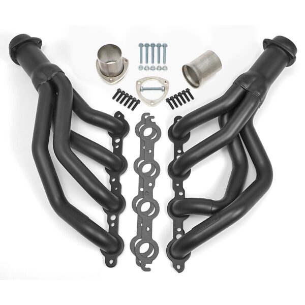 HEDMAN HEDDERS 67-69 CAMARO LS SWAP HEADERS; STAINLESS STEEL- BLACK MAXX