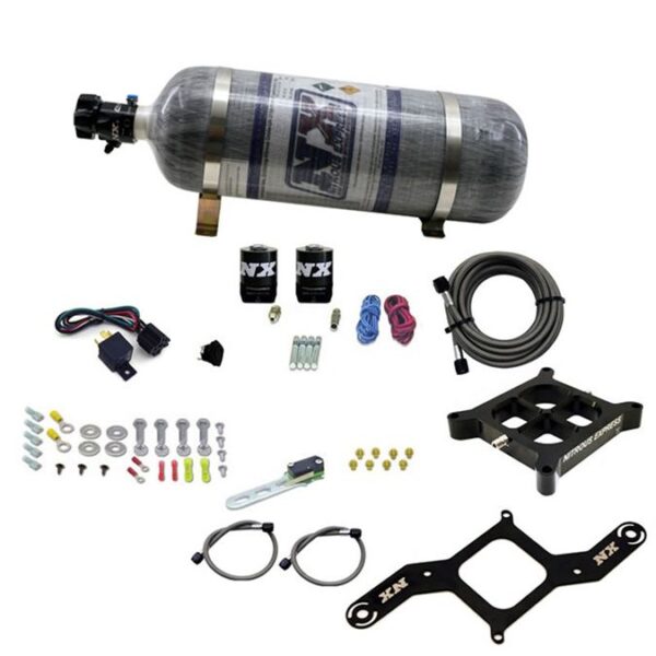 Dry, Dual Stage Billet Crossbar Plate System 100-1000HP (4150Flange) W/12Lb Bottle