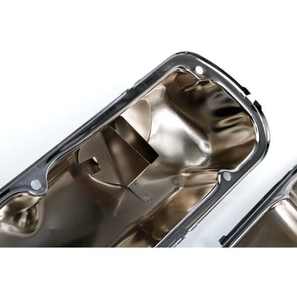 TRANS-DAPT PERFORMANCE PRODUCTS VALVE COVERS CHR. MUSTANG 289-302 WITH BREATHER TUBE