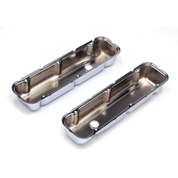 TRANS-DAPT PERFORMANCE PRODUCTS VALVE COVERS BUICK 350 1968-81 CHROME