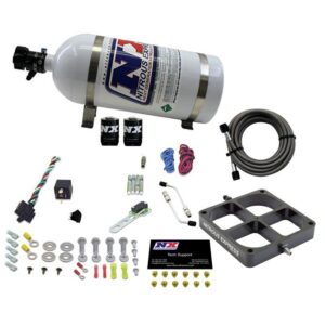 Nitrous Express SINGLE ENTRY CROSSBAR 8500 BASED THROTTLE BODY W/ 10 LB BOTTLE
