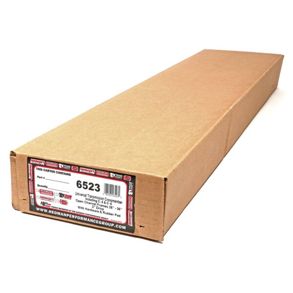TRANS-DAPT PERFORMANCE PRODUCTS C4 & C6 TRANSMISSION CROSSMEMBER KIT; UNIVERSAL FIT WITH 3 IN. DROP; RUBBER PAD