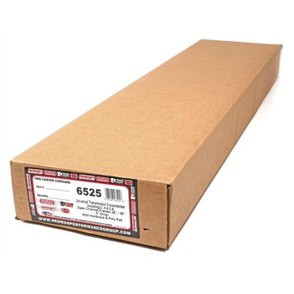 TRANS-DAPT PERFORMANCE PRODUCTS C4 & C6 TRANSMISSION CROSSMEMBER KIT; UNIVERSAL FIT WITH 3 IN. DROP; POLYURETHANE PAD