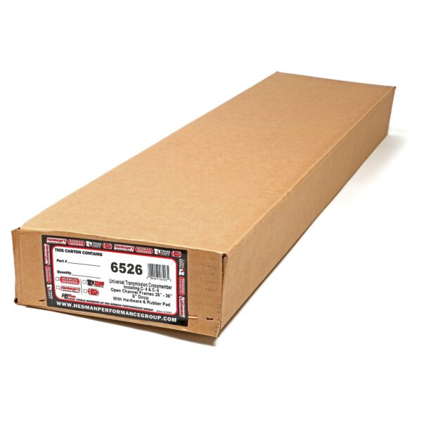TRANS-DAPT PERFORMANCE PRODUCTS C4 & C6 TRANSMISSION CROSSMEMBER KIT; UNIVERSAL FIT WITH 6 IN. DROP; RUBBER PAD