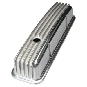TRANS-DAPT PERFORMANCE PRODUCTS FINNED STYLE RETRO VALVE COVERS; TALL; 1958-1986 CHEVROLET 283-350- ALUMINUM