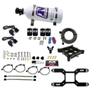 Nitrous Express 4150 DUAL STAGE BILLET CROSSBAR, (50-300 & 100-500HP) WITH 5LB BOTTLE.