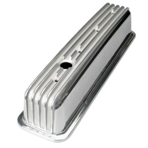TRANS-DAPT PERFORMANCE PRODUCTS FINNED STYLE RETRO VALVE COVERS; TALL; 1987-1999 CHEVROLET 5.0/5.7L- ALUMINUM