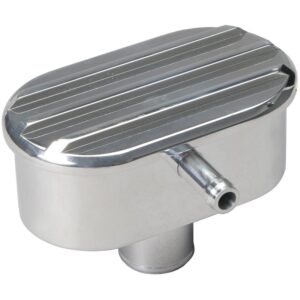 TRANS-DAPT PERFORMANCE PRODUCTS FINNED STYLE PUSH-IN VALVE COVER BREATHER W/PCV; PLAIN: FOR 1-1/4 IN. HOLE- ALUMINUM