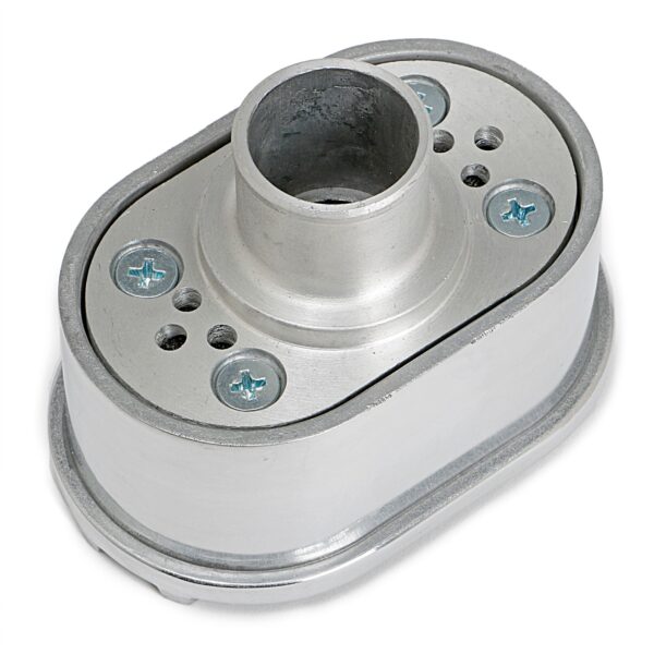 TRANS-DAPT PERFORMANCE PRODUCTS FINNED ALUMINUM PUSH-IN BREATHER; FITS COVERS WITH 1.25 IN. HOLES- POLISHED/SATIN