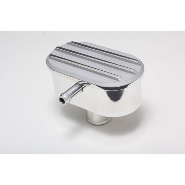 TRANS-DAPT PERFORMANCE PRODUCTS FINNED ALUMINUM PCV PUSH-IN BREATHER; FITS COVERS WITH 1.25 IN. HOLES- POLISHED/SATIN