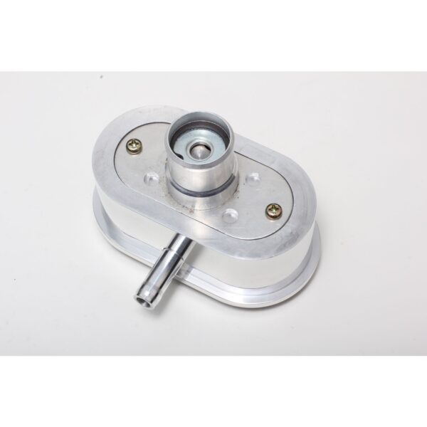 TRANS-DAPT PERFORMANCE PRODUCTS FINNED ALUMINUM PCV PUSH-IN BREATHER; FITS COVERS WITH 1.25 IN. HOLES- POLISHED/SATIN