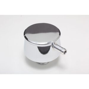 TRANS-DAPT PERFORMANCE PRODUCTS PLAIN ALUMINUM PCV PUSH-IN BREATHER; FITS COVERS WITH 1.25 IN. HOLES- CHROME