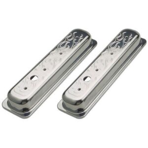 TRANS-DAPT PERFORMANCE PRODUCTS BALL-MILLED ALUMINUM VALVE COVERS; SHORT; FLAMES- 1987-1999- CHEVROLET 5.0/5.7L