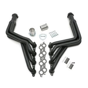 HEDMAN HEDDERS HEDMAN HEADERS 1968-72 CHEVELLE/EL CAMINO (AND RELATED A-BODIES) LS SWAP HEADERS; AUTO TRANSMISSION; 1-3/4 IN. LONG TUBE; 3 IN. BALL/SOCKET COLLECTOR- BLACK MAXX CERAMIC COATED