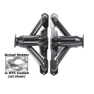 HEDMAN HEDDERS BLOCK HUGGER HEADERS; CHEVY SB 283-400; 1-1/2 IN. TUBES; HTC CERAMIC COATED